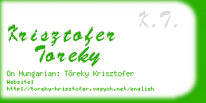 krisztofer toreky business card